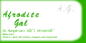 afrodite gal business card